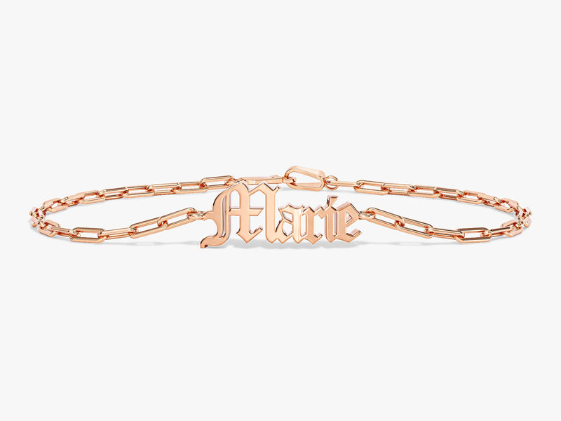 Paperclip Chain Name Bracelet