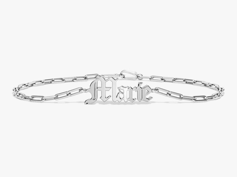 Paperclip Chain Name Bracelet