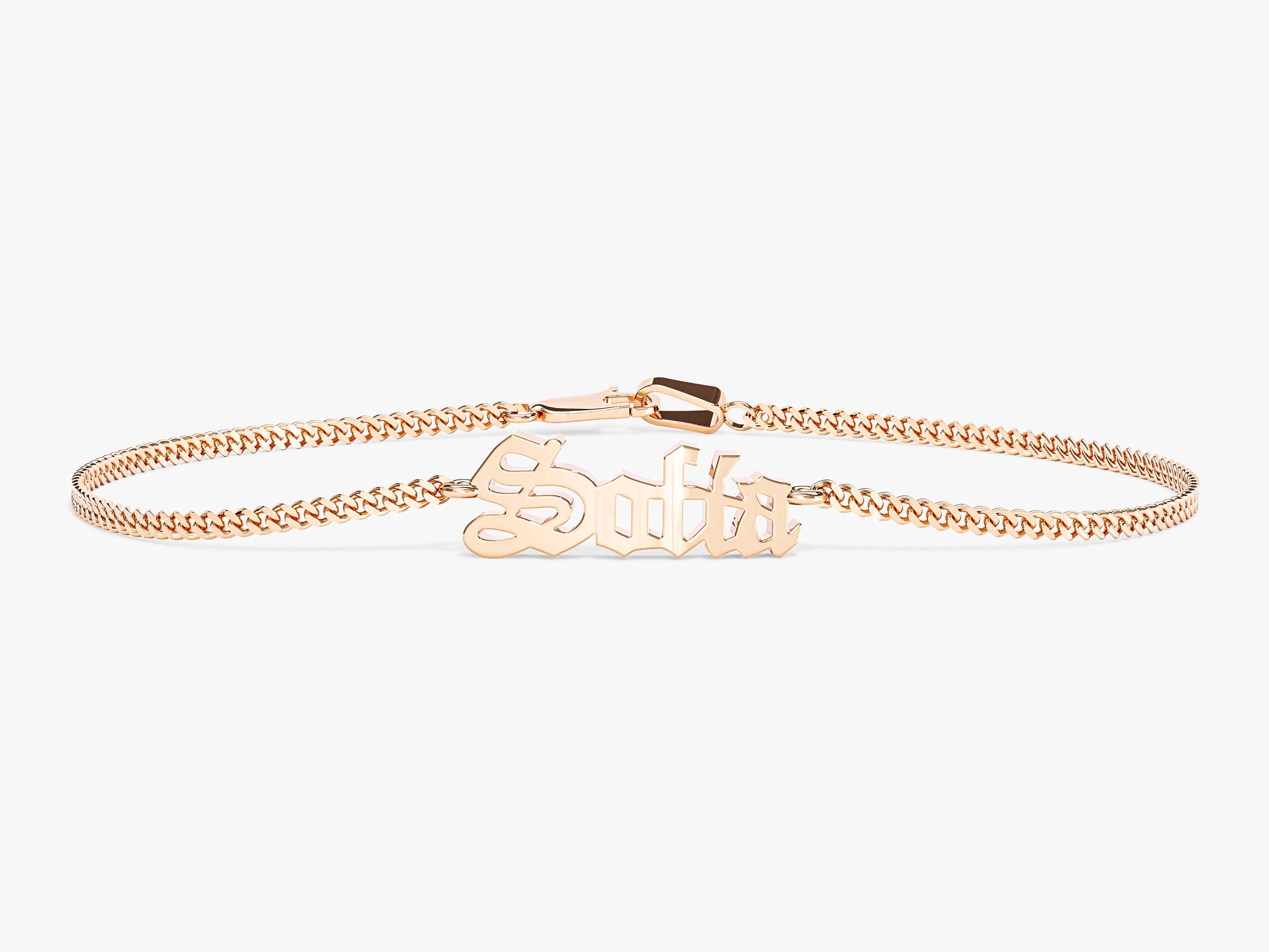 Cuban Chain Name Bracelet