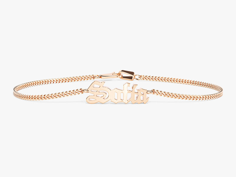 Cuban Chain Name Bracelet