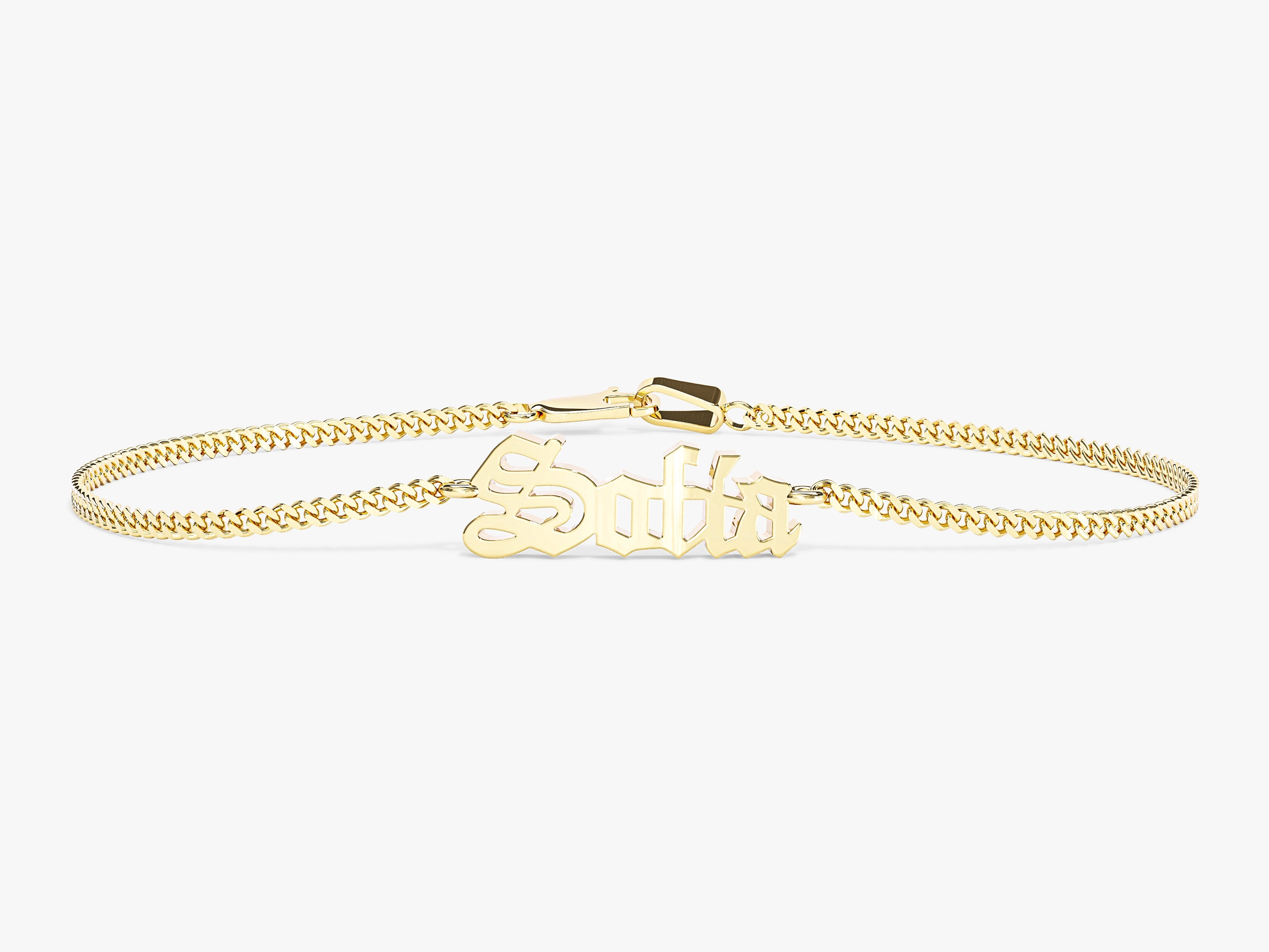 Cuban Chain Name Bracelet
