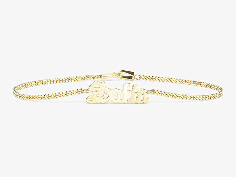 Cuban Chain Name Bracelet