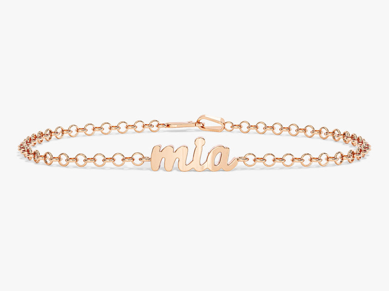 Rolo Chain Name Bracelet