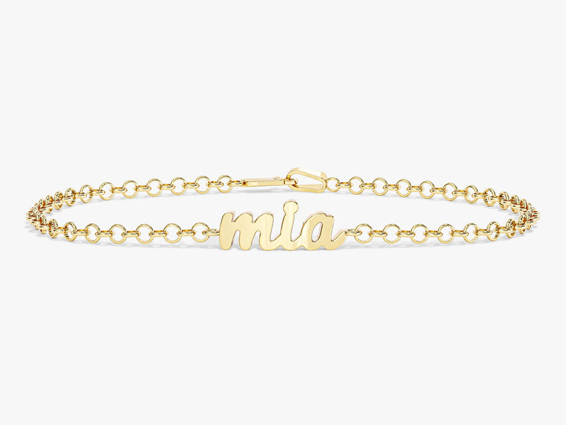 Rolo Chain Name Bracelet