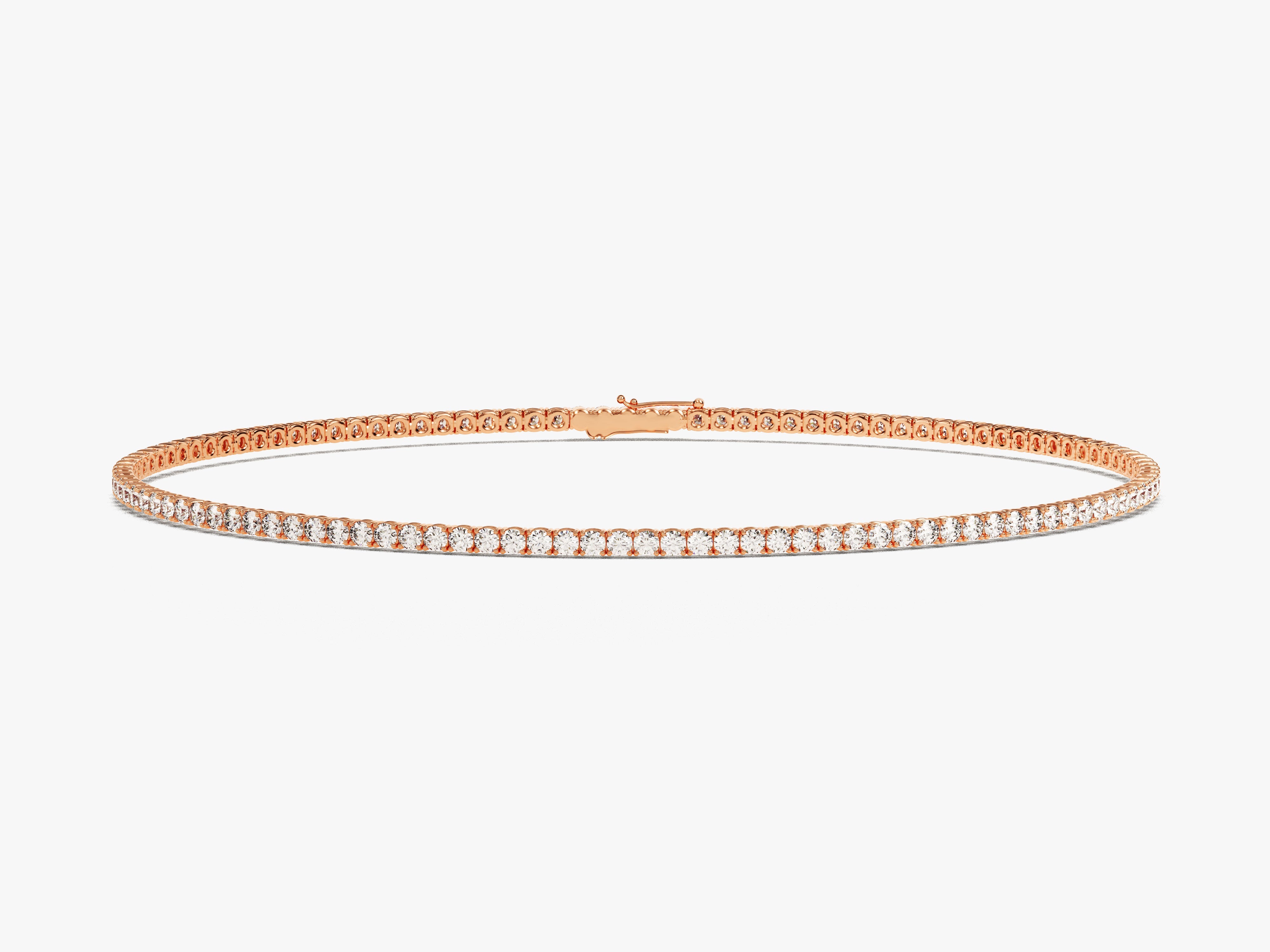 Rose gold diamond tennis bracelet fine jewelry