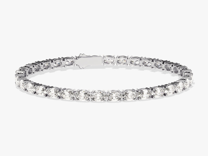 Oval Cut Lab Diamond Tennis Bracelet