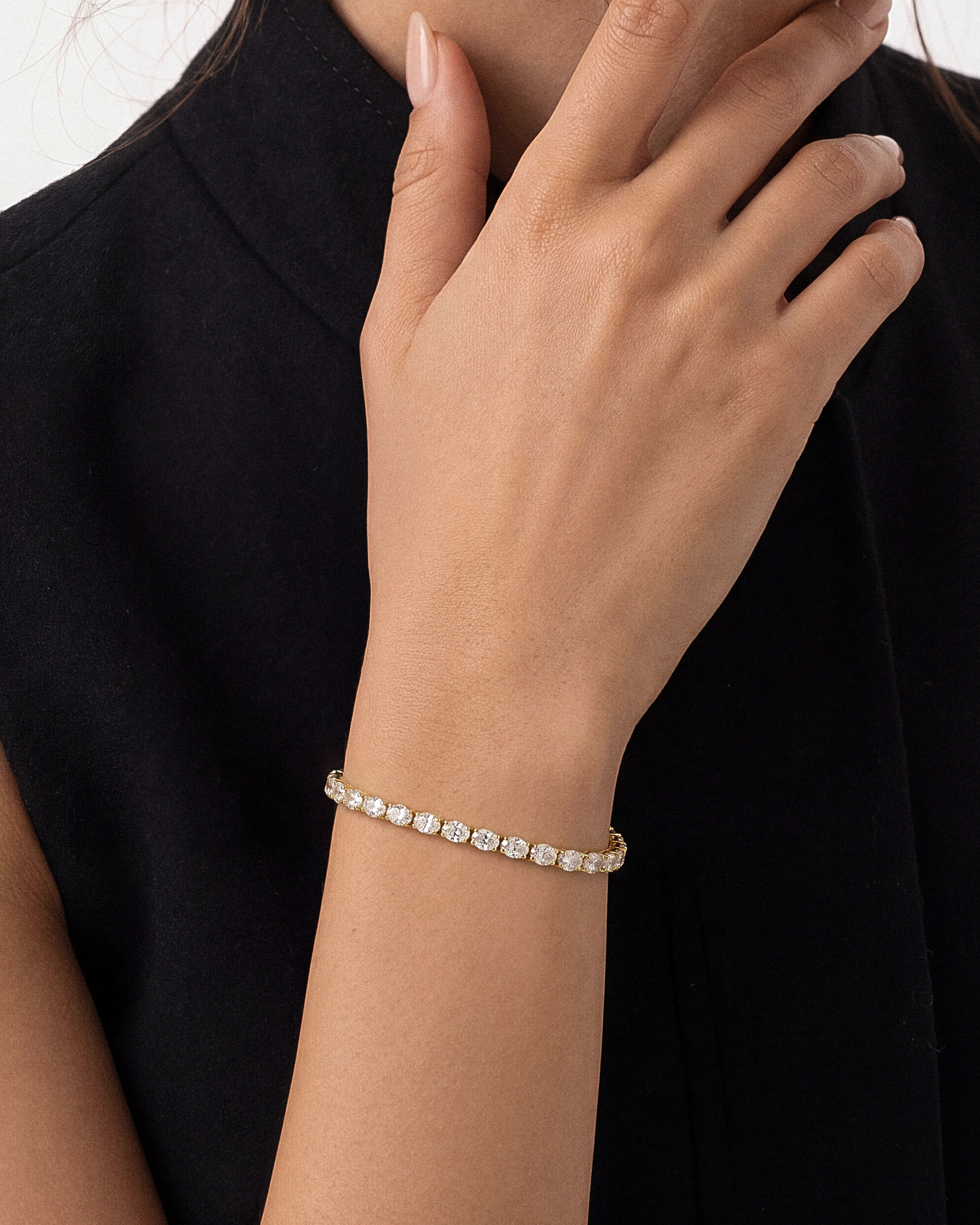 Oval Cut Diamond Tennis Bracelet