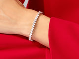 Pear Cut Lab Diamond Tennis Bracelet