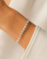 Emerald Cut Diamond Tennis Bracelet