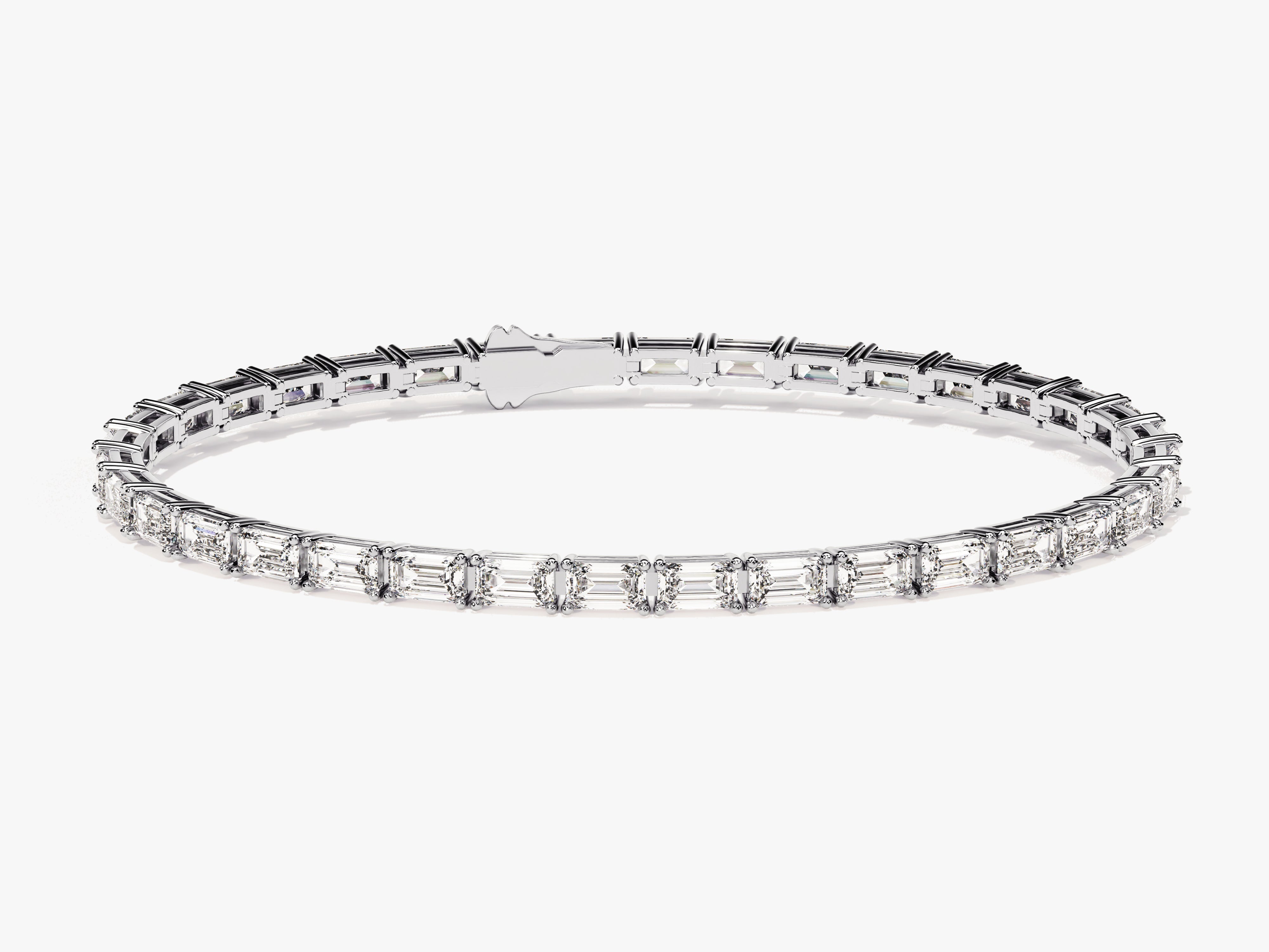 Emerald Cut Moissanite Tennis Bracelet