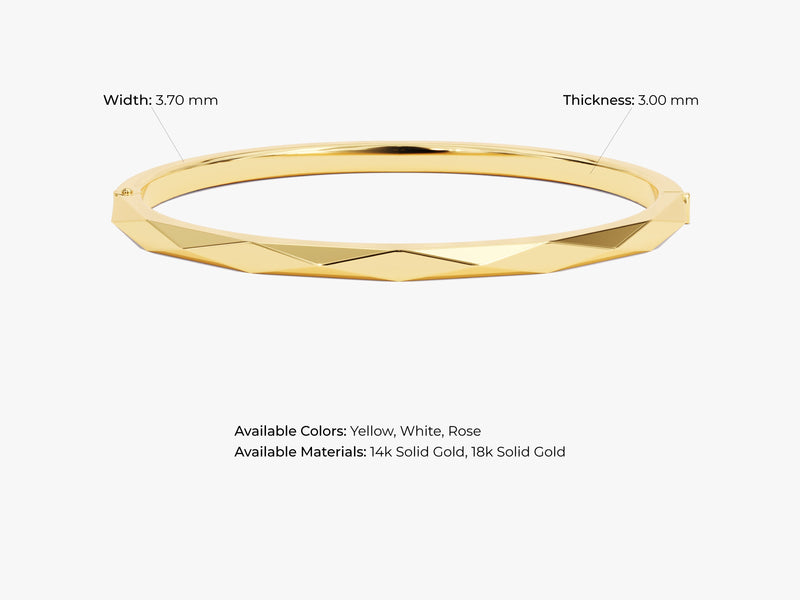 Geometric Hinged Bangle