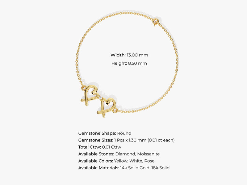 Double Heart Bracelet