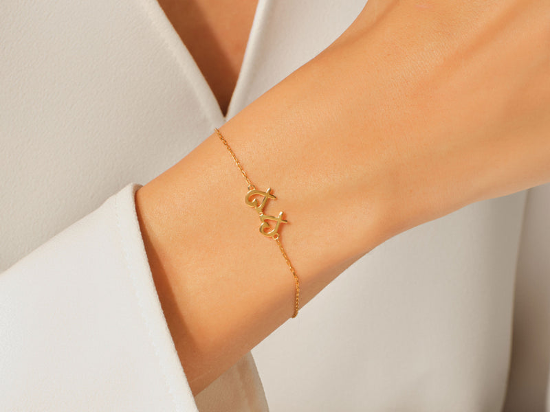 Double Heart Bracelet