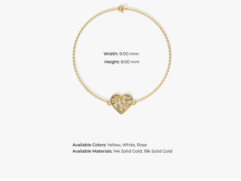 Heart Shaped Leaf Bracelet