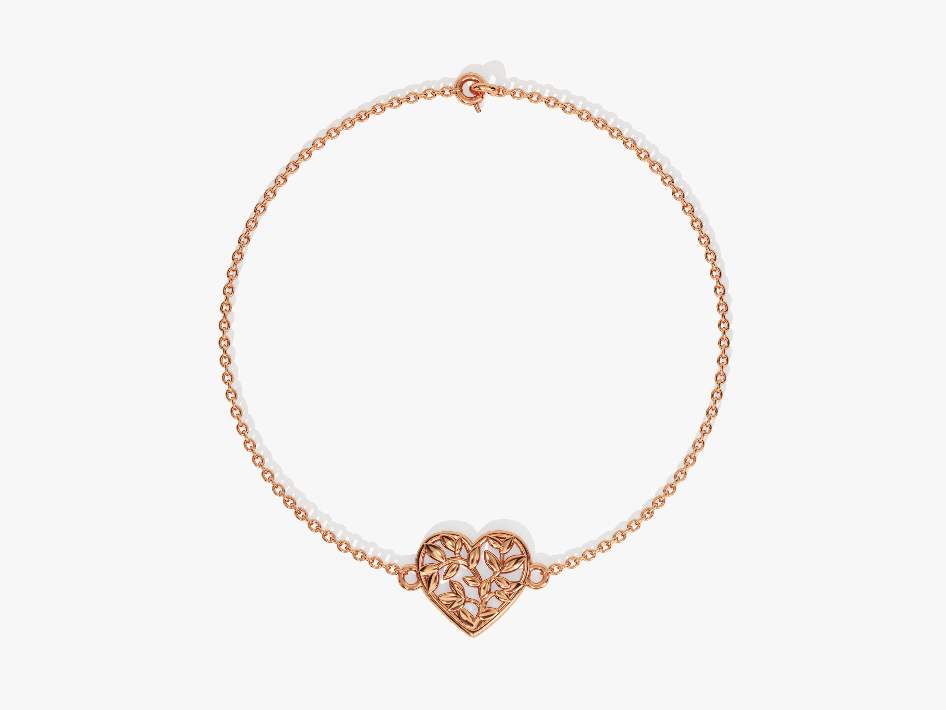 Heart Shaped Leaf Bracelet