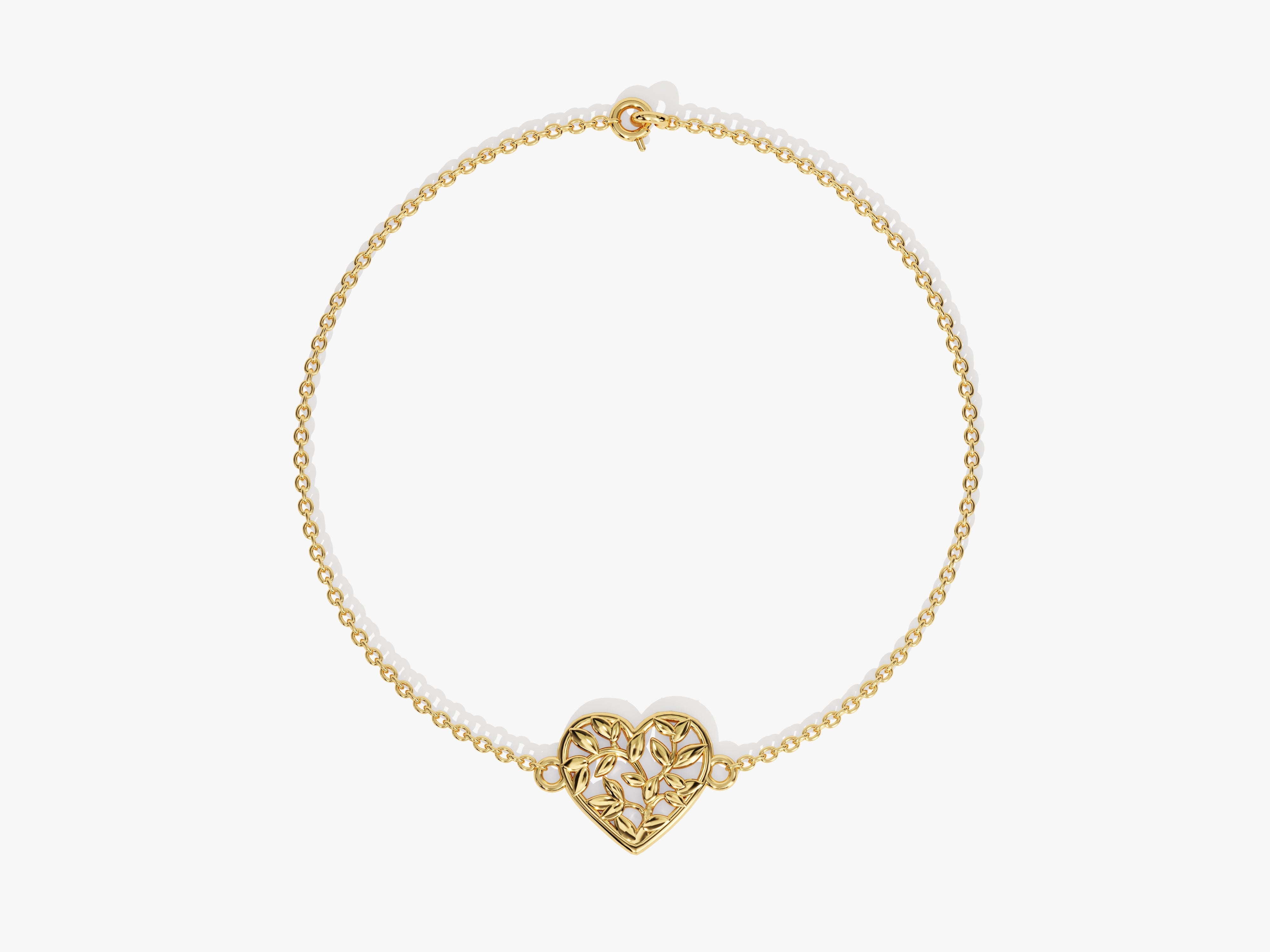 Heart Shaped Leaf Bracelet