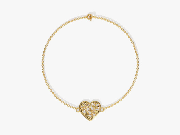 Heart Shaped Leaf Bracelet