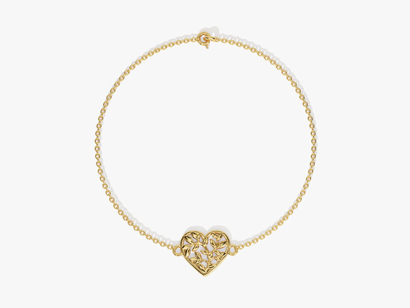 Heart Shaped Leaf Bracelet