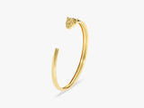 Gold panther head bangle bracelet with diamond eyes