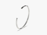 Sleek silver cuff bracelet for women, minimalist jewelry design