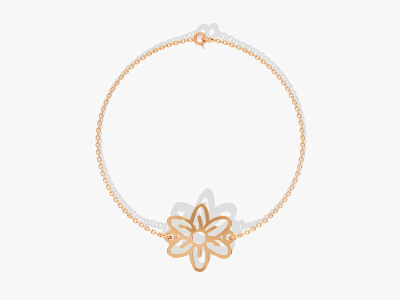 Plain Birthflower Bracelet