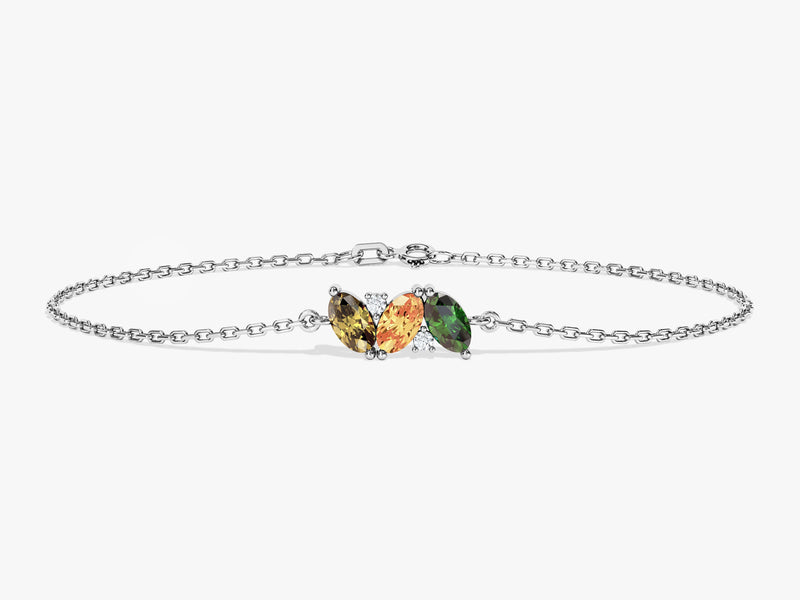 Oval Multi Birthstone Bracelet