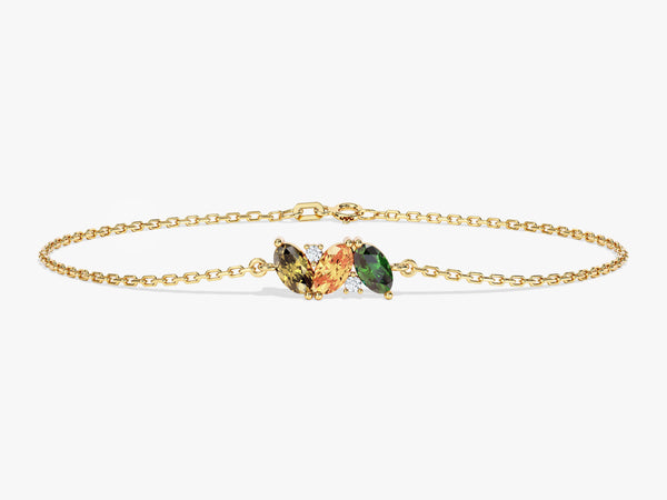 Oval Multi Birthstone Bracelet
