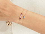 Oval Multi Birthstone Bracelet