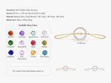 Open Circle Birthstone Bracelet
