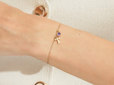 Initial Charm Birthstone Bracelet