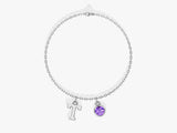 Initial Charm Birthstone Bracelet