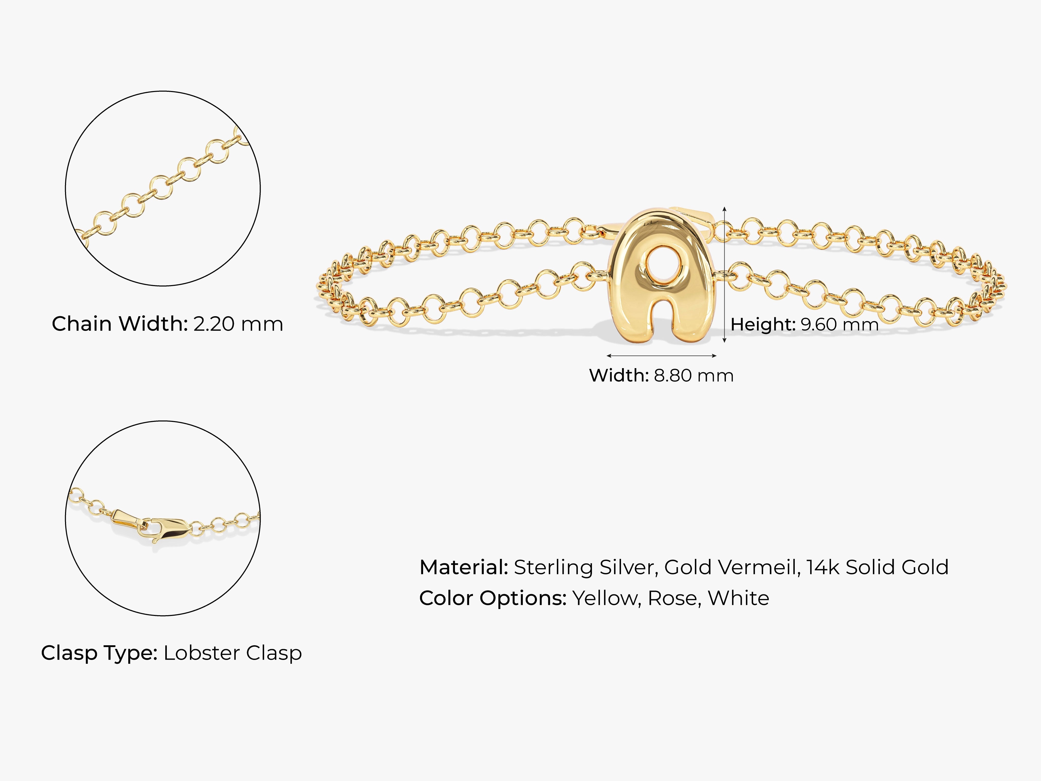 Bubble Initial Bracelet