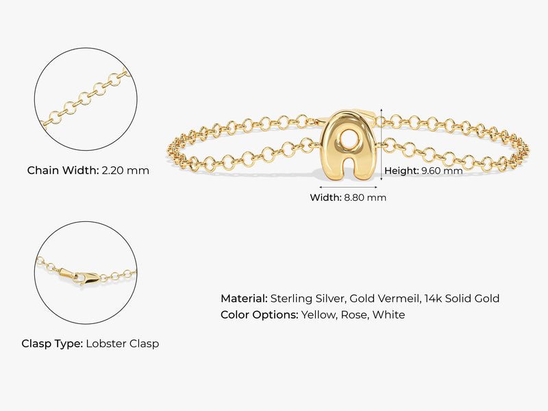 Bubble Initial Bracelet