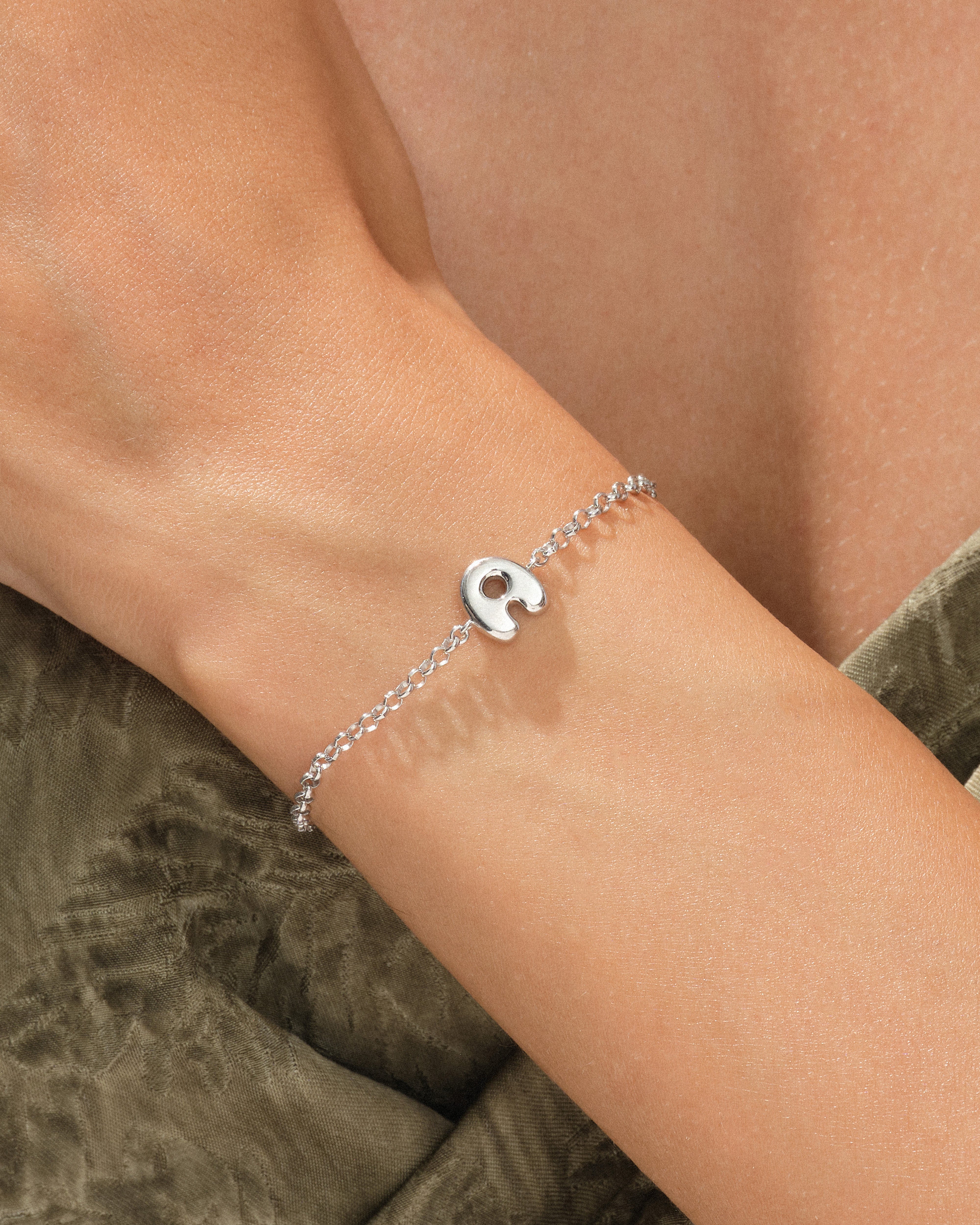 Bubble Initial Bracelet