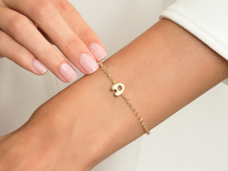 Bubble Initial Bracelet