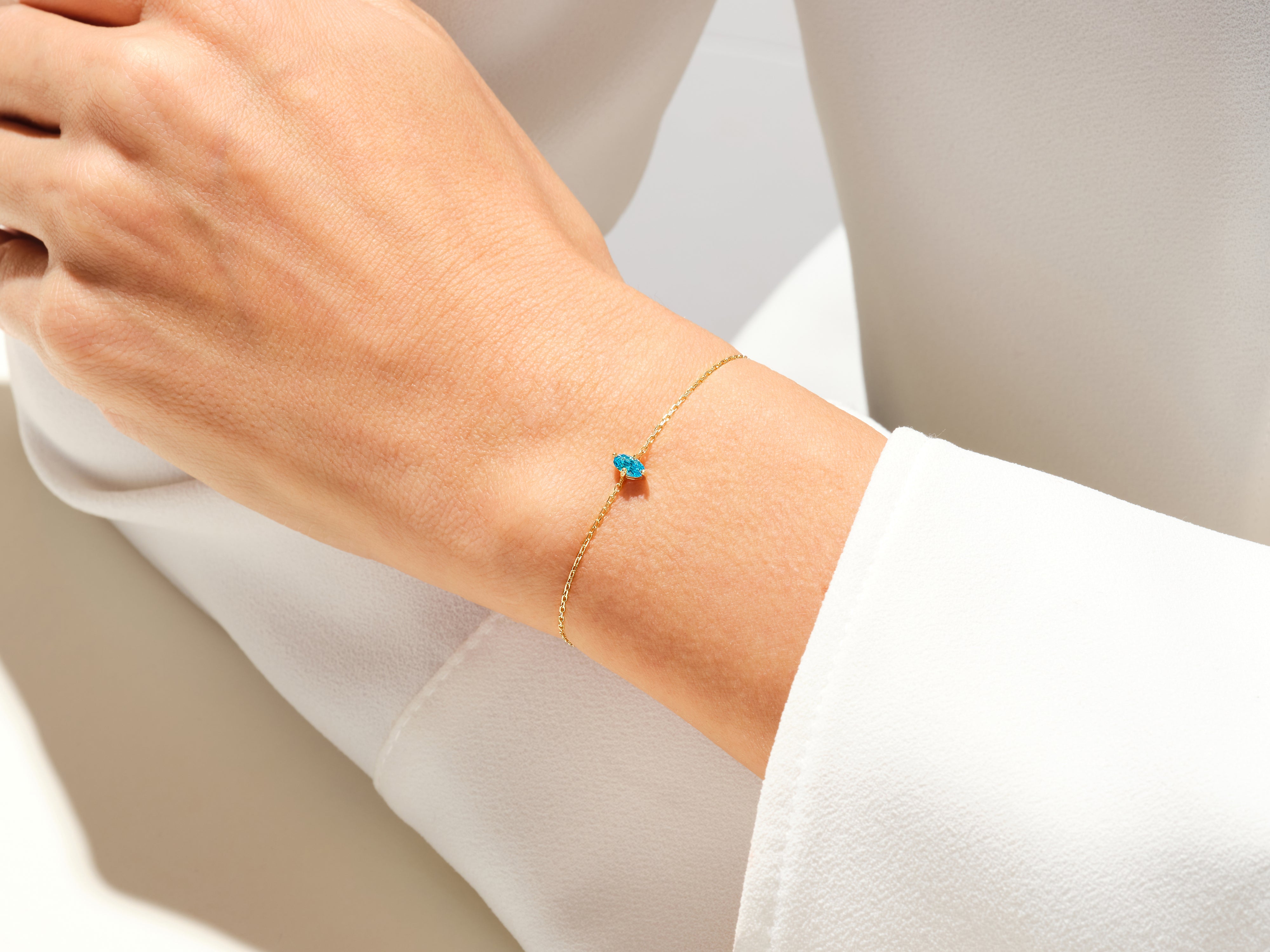 Oval Cut Multi-Stone Birthstone Bracelet