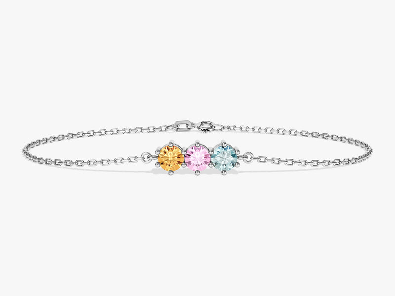 Round-Cut Multi-Stone Birthstone Family Bracelet
