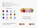 Round Cut Birthstone Family Ring