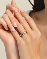Bold Dome Multi Birthstone Ring