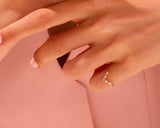 Curved Baguette and Marquise Ring