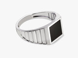 Square Black Signet Ring