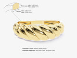 Gold twisted ring jewelry, available in yellow, white, rose gold