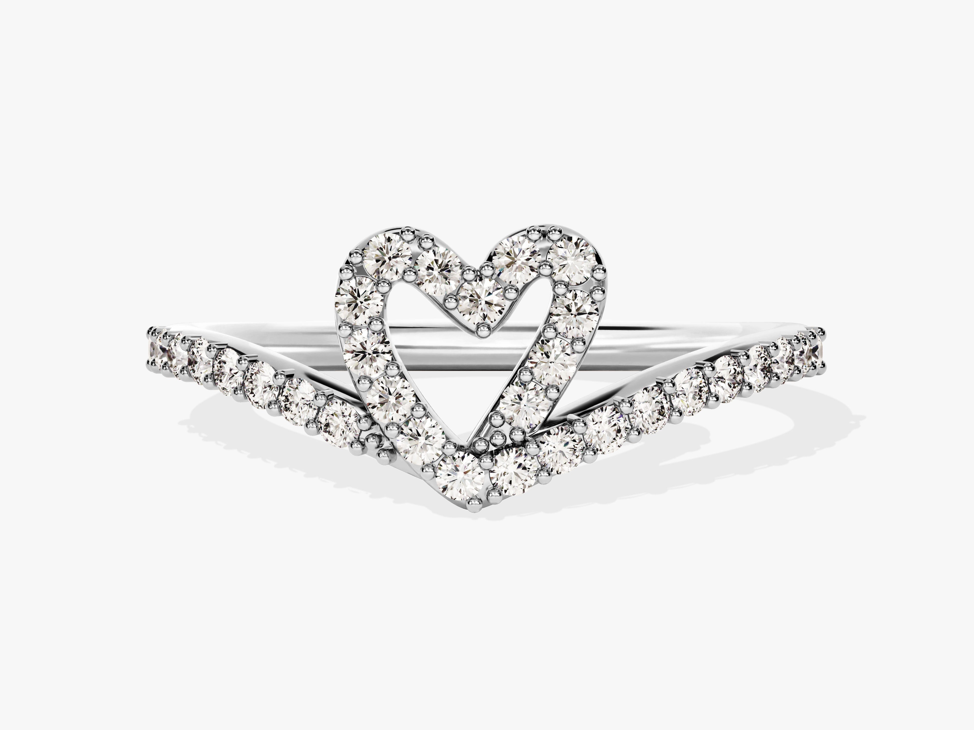 Curved Heart Ring