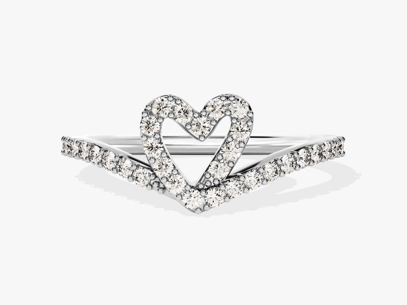 Curved Heart Ring