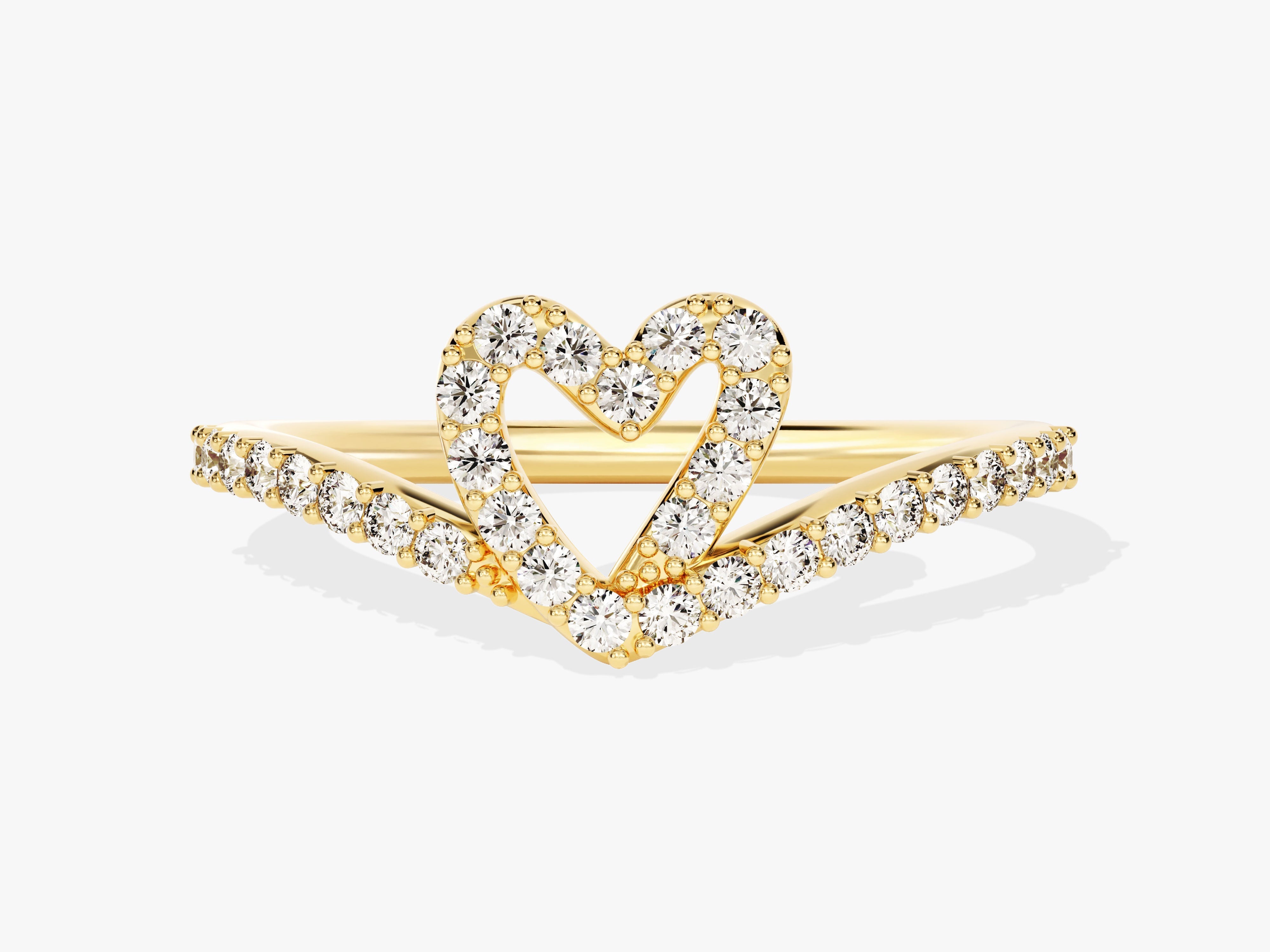 Curved Heart Ring
