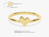 Mini Plain Heart Ring