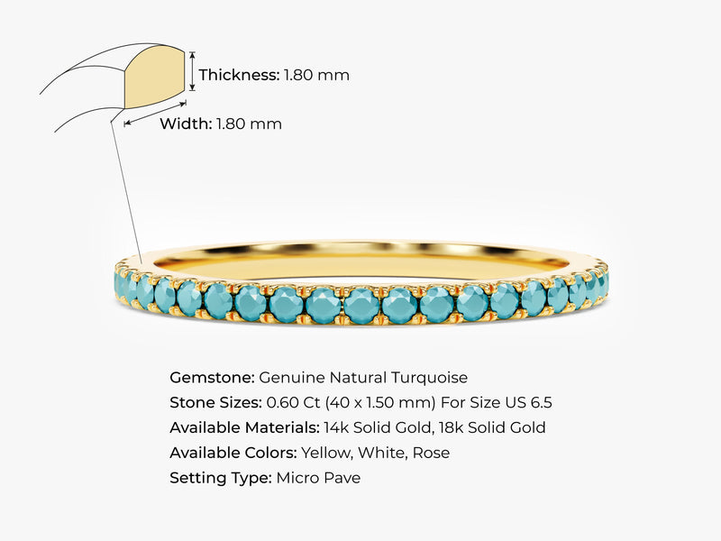 Turquoise Wedding Band