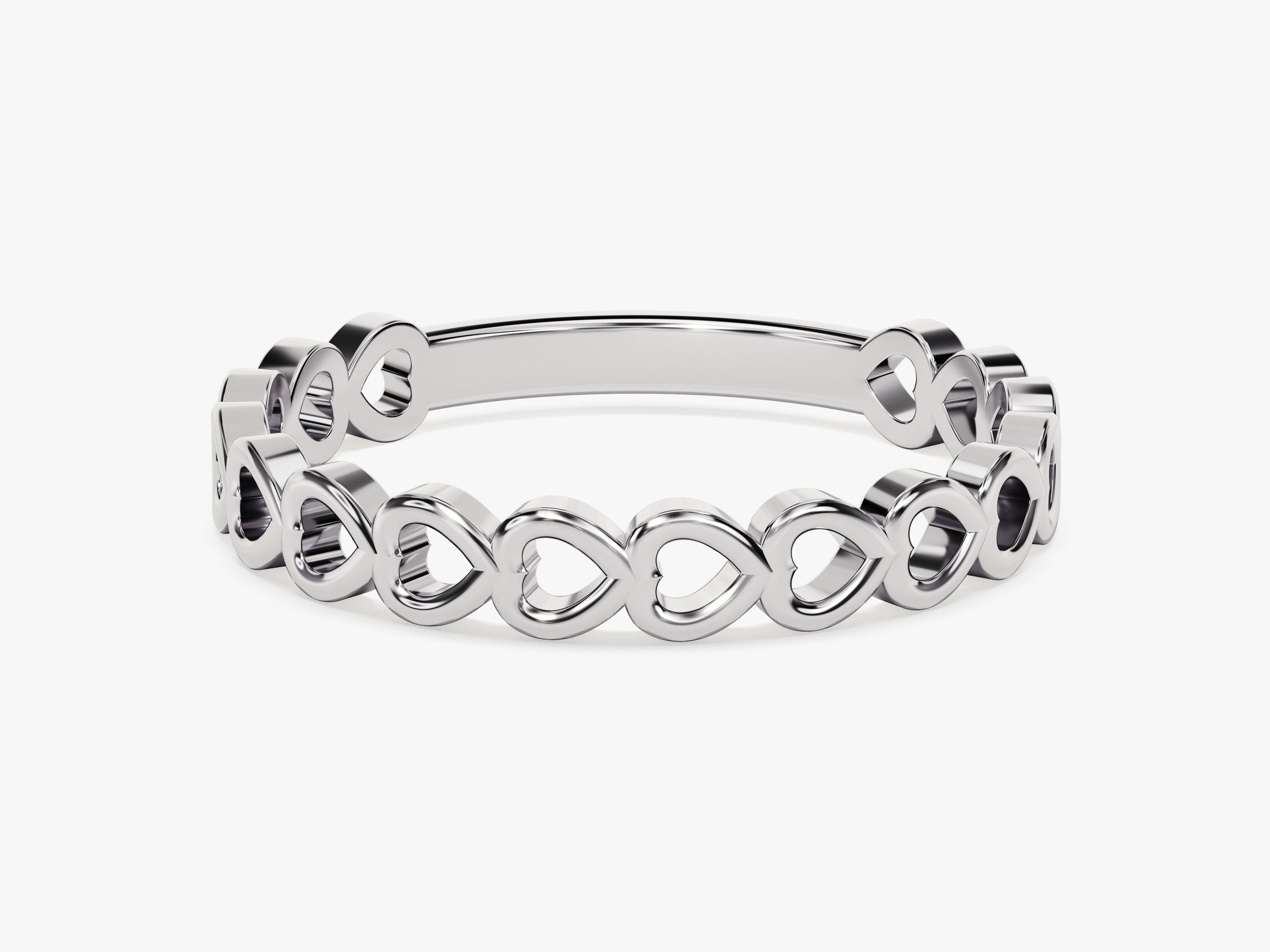Half Eternity Heart Ring