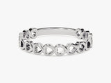 Half Eternity Heart Ring