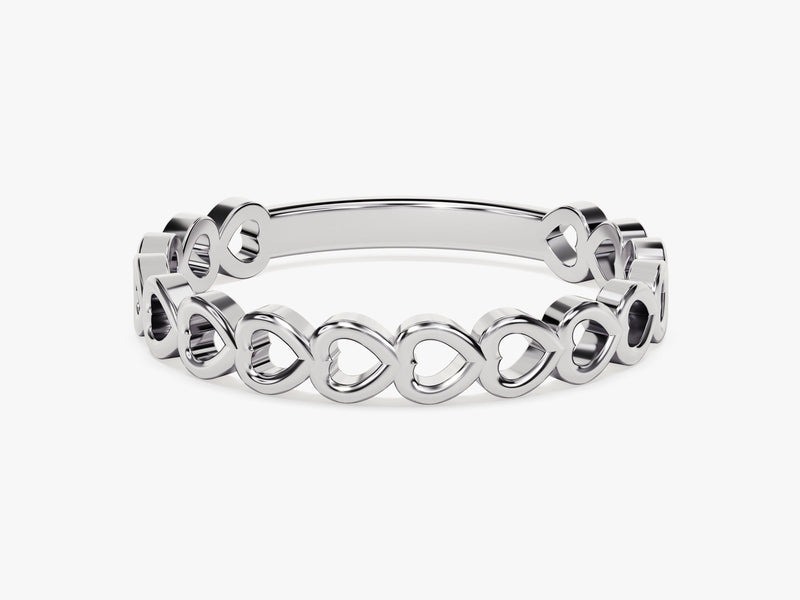 Half Eternity Heart Ring